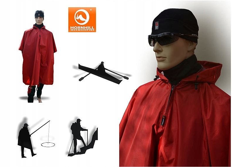 Lekka PELERYNA PŁASZCZ PRZECIWDESZCZOWY zamek odblask L/XL .2 II gatunek Marka Hornhill