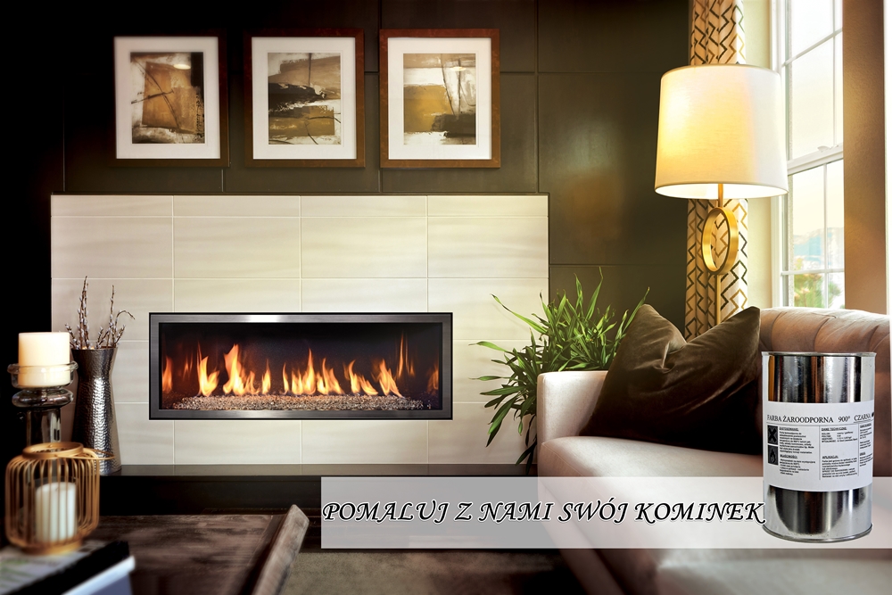 Farba zaroodporna kominki tlumiki 2l czarna 800C Packaging Puszka