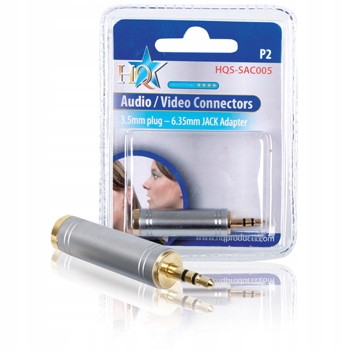

Jack 3.5mm wtyk - Jack 6.3mm gniazdo adapter Hq