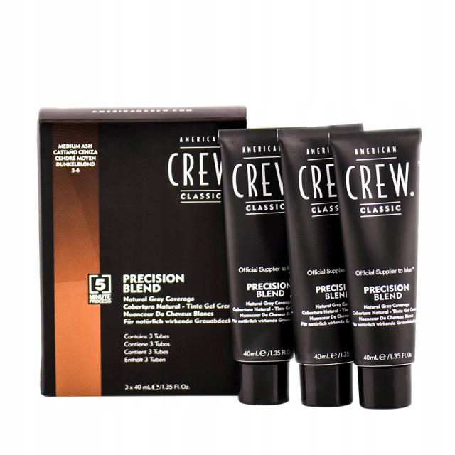 American Crew Precision Blend Přírodní šedá Krytí Střední popelavá 5-6 3 x 40 m