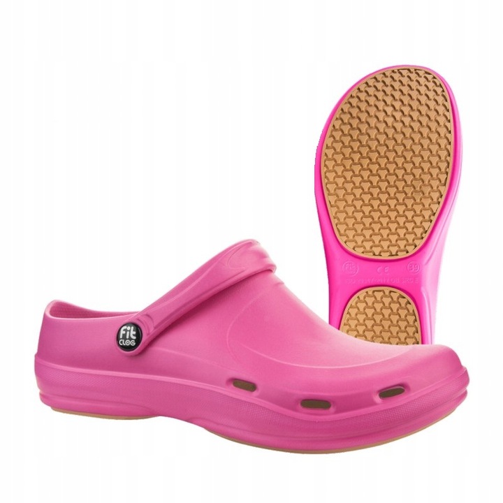 Chodaki Kosmetyczne Medyczne Lekarskie Klapki z Paskiem na Piętę rozmiar 41