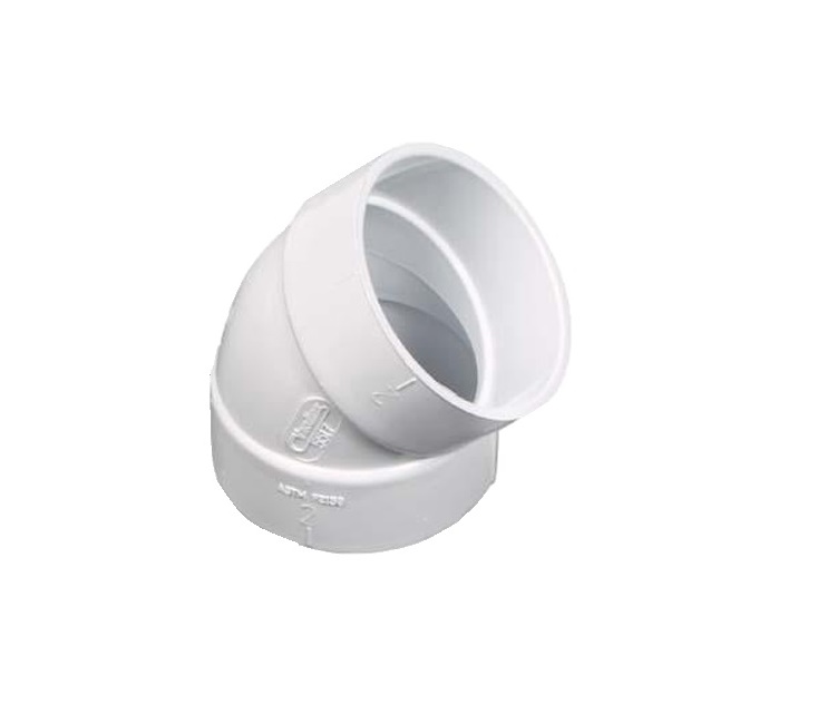 KOLANKO PCV 45 st. Średnica 50 mm 2'' białe