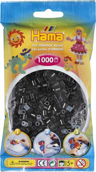 

Koraliki Hama MIDI 1000 Koralików 207-18 Czarne