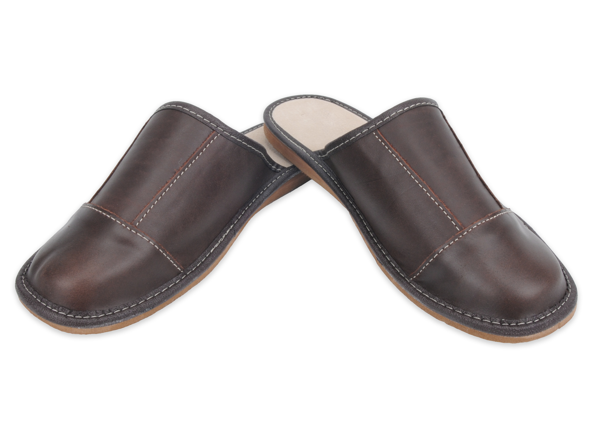 

Pantofle laczki męskie 11DL Skóra naturalna nr 46