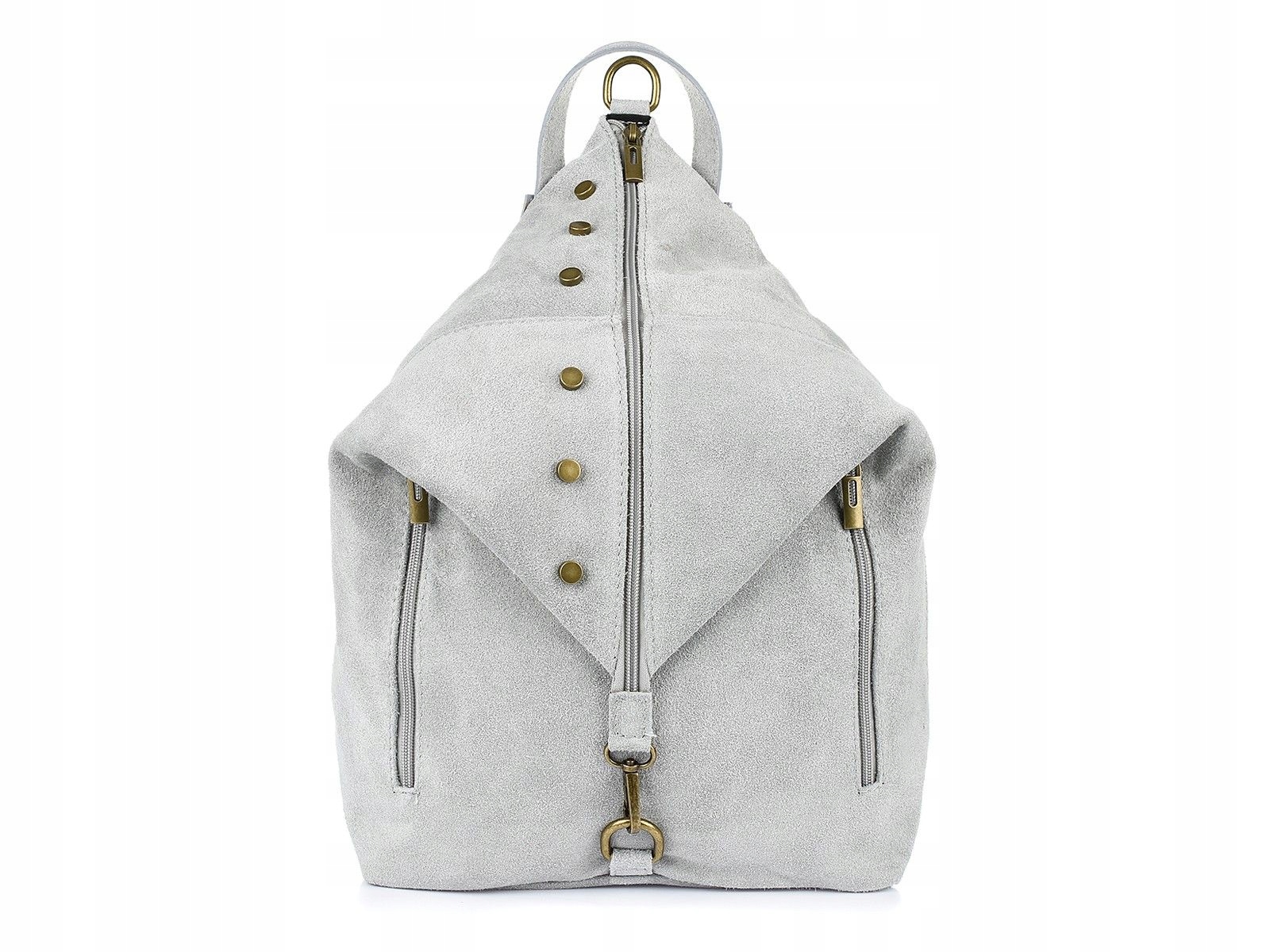 

Włoski Stylowy Plecak Damski Skórzany Zamsz A4 W14