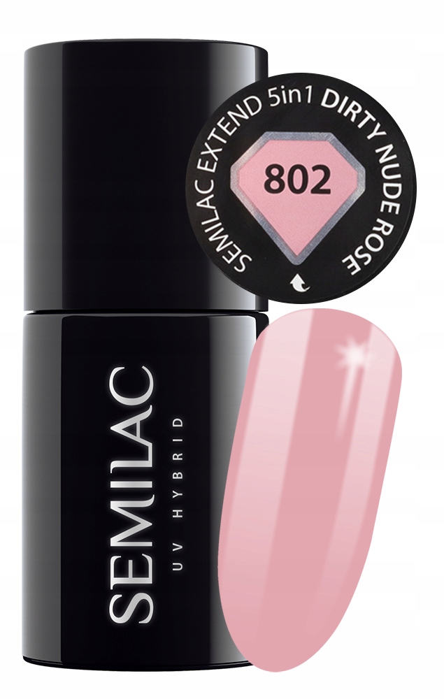 SEMILAC EXTEND 5IN1 802 DIRTY NUDE ROSE 7 ML Pojemność 7 ml