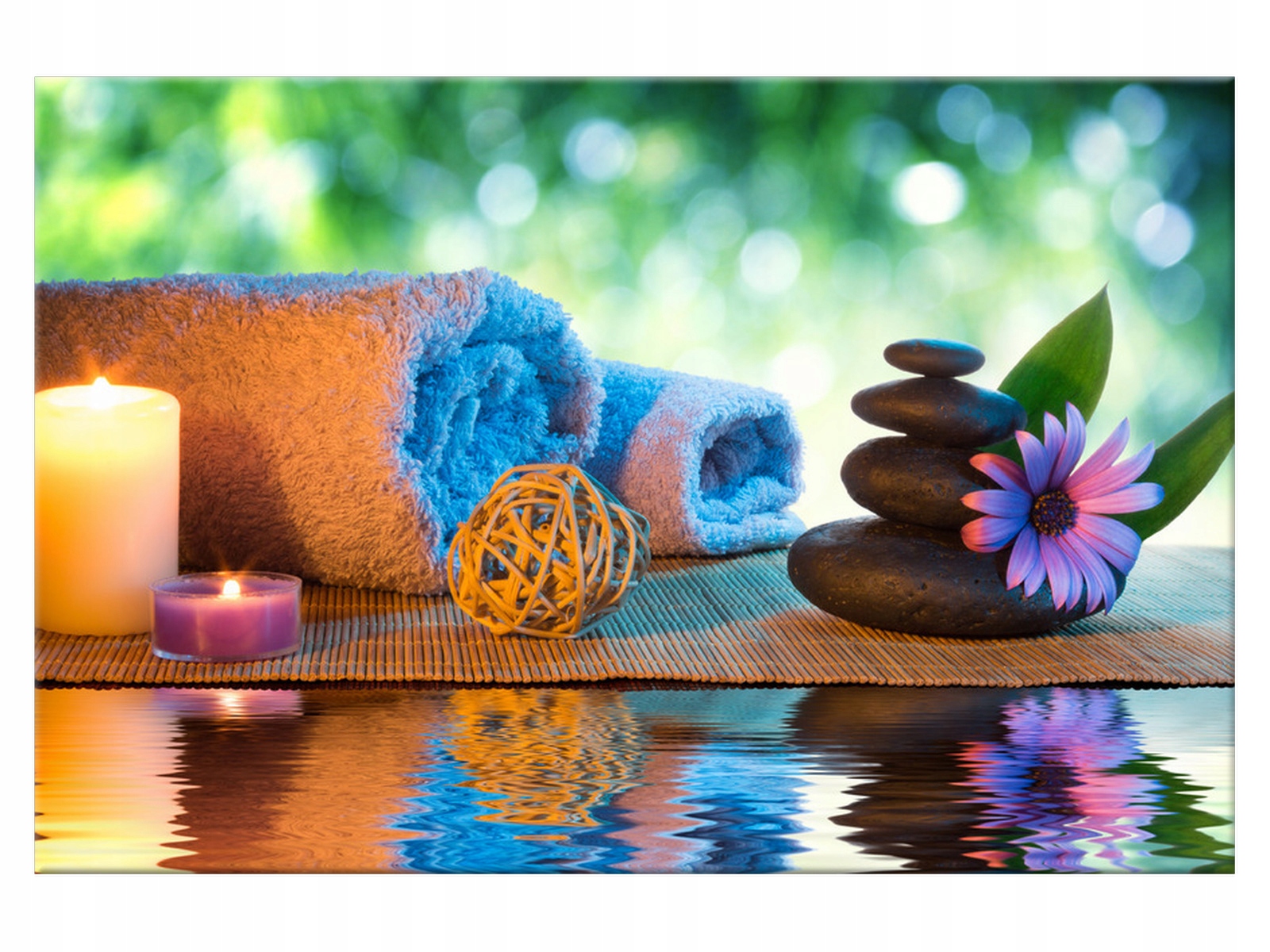 

Obraz Nastrojowa łazienka 90x60 Kwiaty Nowoczesny