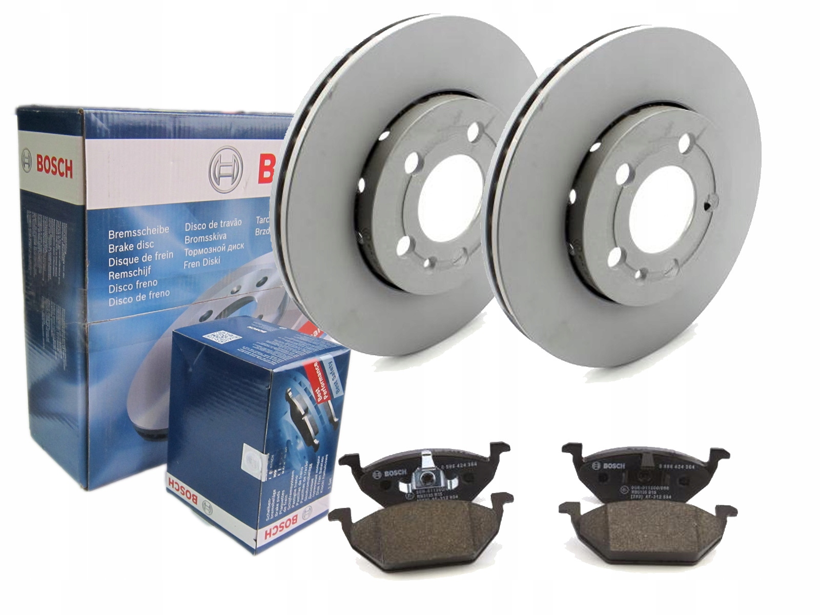 ДИСКИ + КОЛОДКИ BOSCH ПЕРЕДНИЕ SEAT TOLEDO II LEON 2