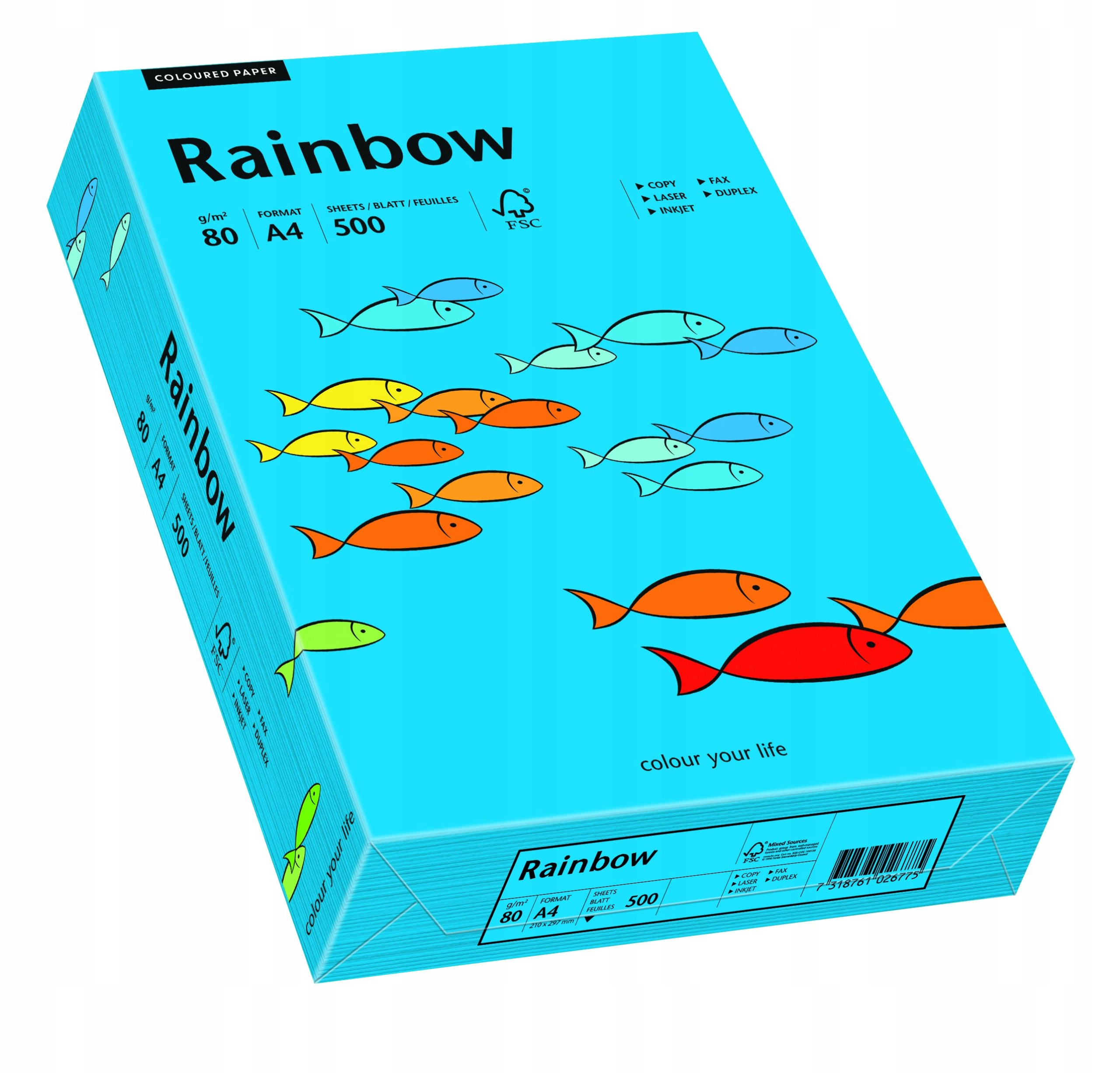 

Papier kolorowy Rainbow A5 80g 500k niebieski R88