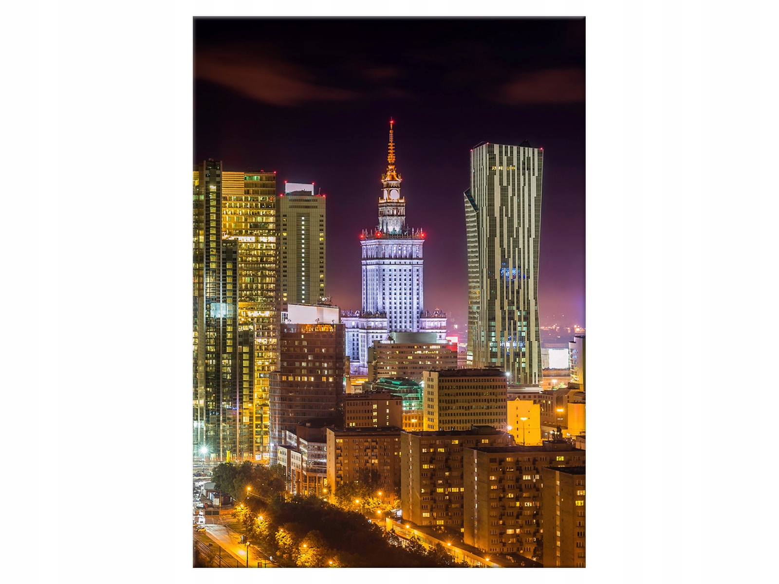 

Obraz Dom Kultury nocą Miasto 50x70 Europa salon
