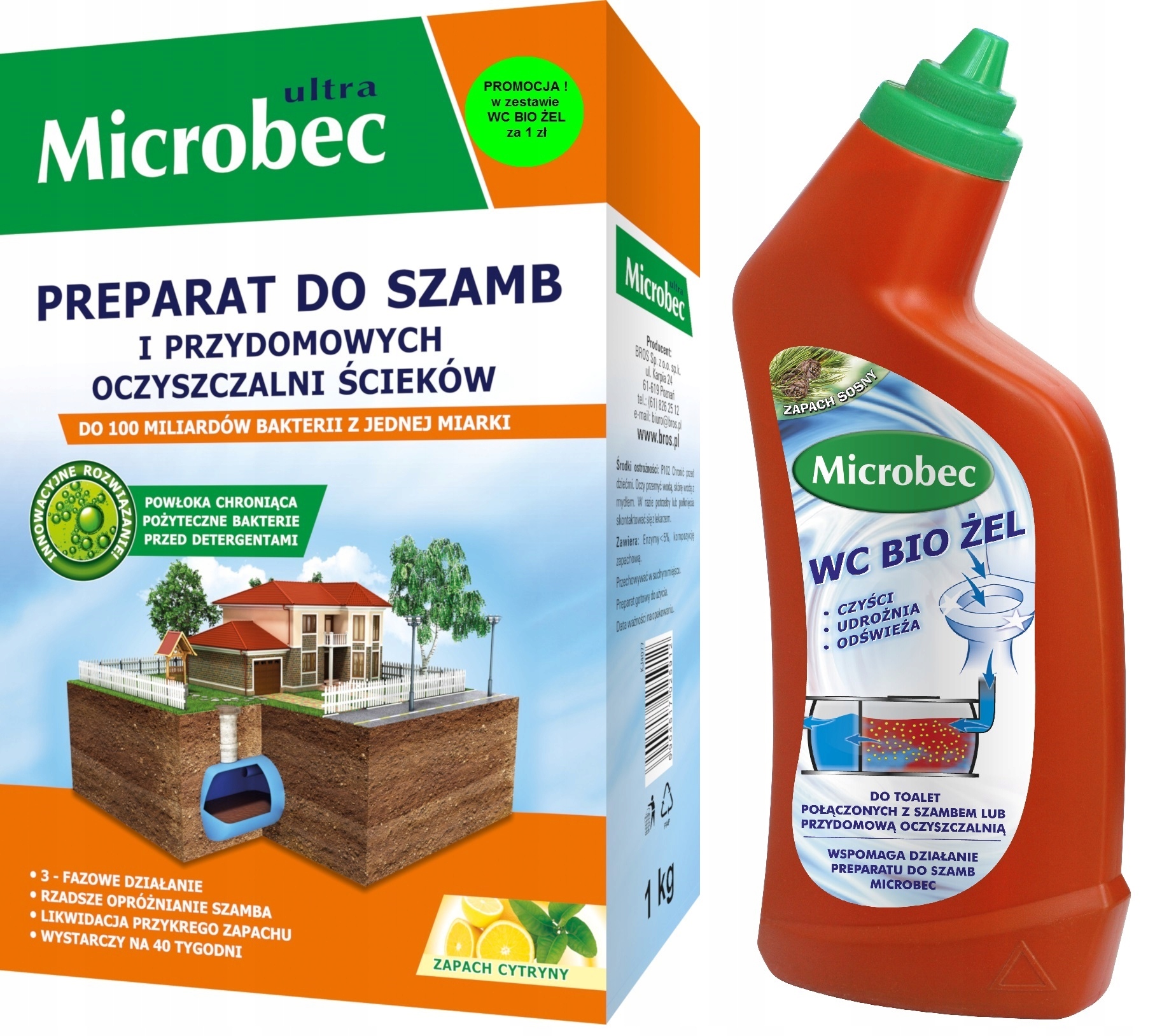 

Microbec bakterie do szamb i oczyszczalni 1kg+żel