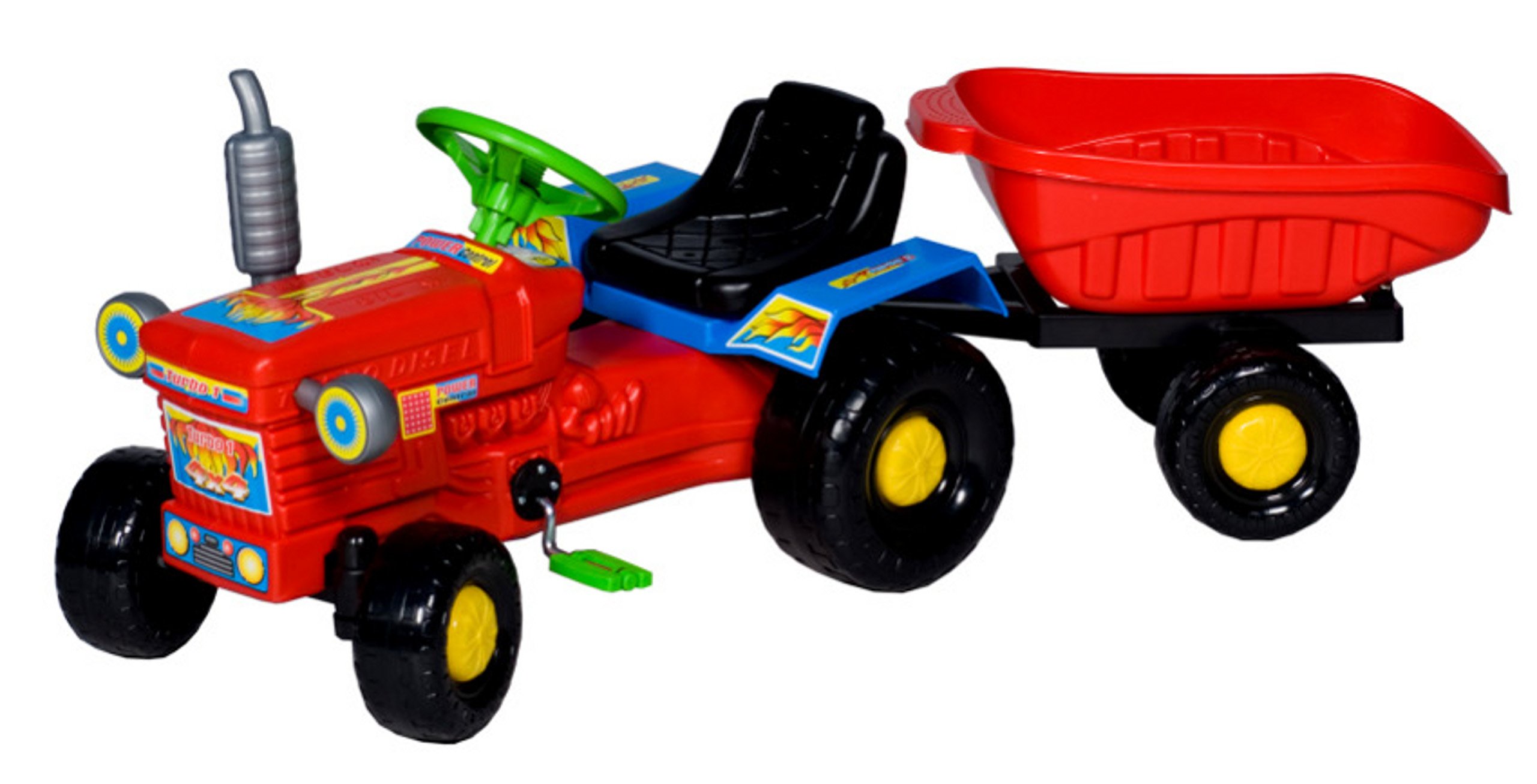 TRAKTOR TRAKTOREK z PRZYCZEPKĄ NA PEDAŁY + GRATISY