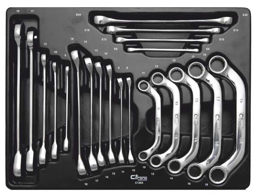 CORONA KLUCZE PŁASKO OCZKOWE WKŁAD 20 ELEM. C 1203