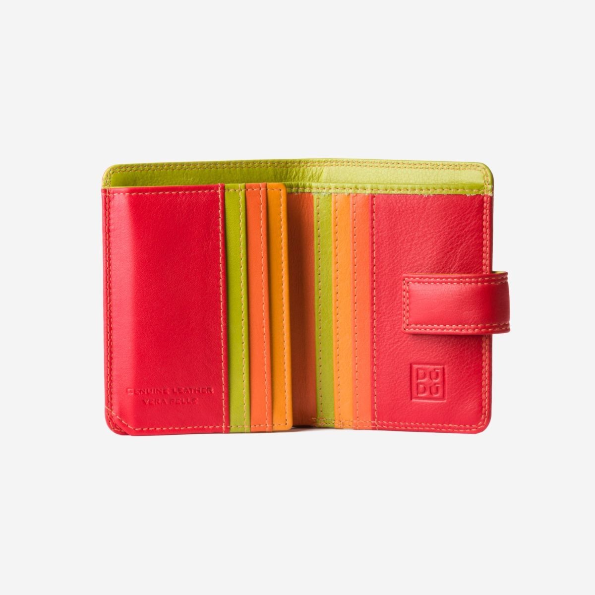 

Skórzany mały portfel damski DuDu, czerwony