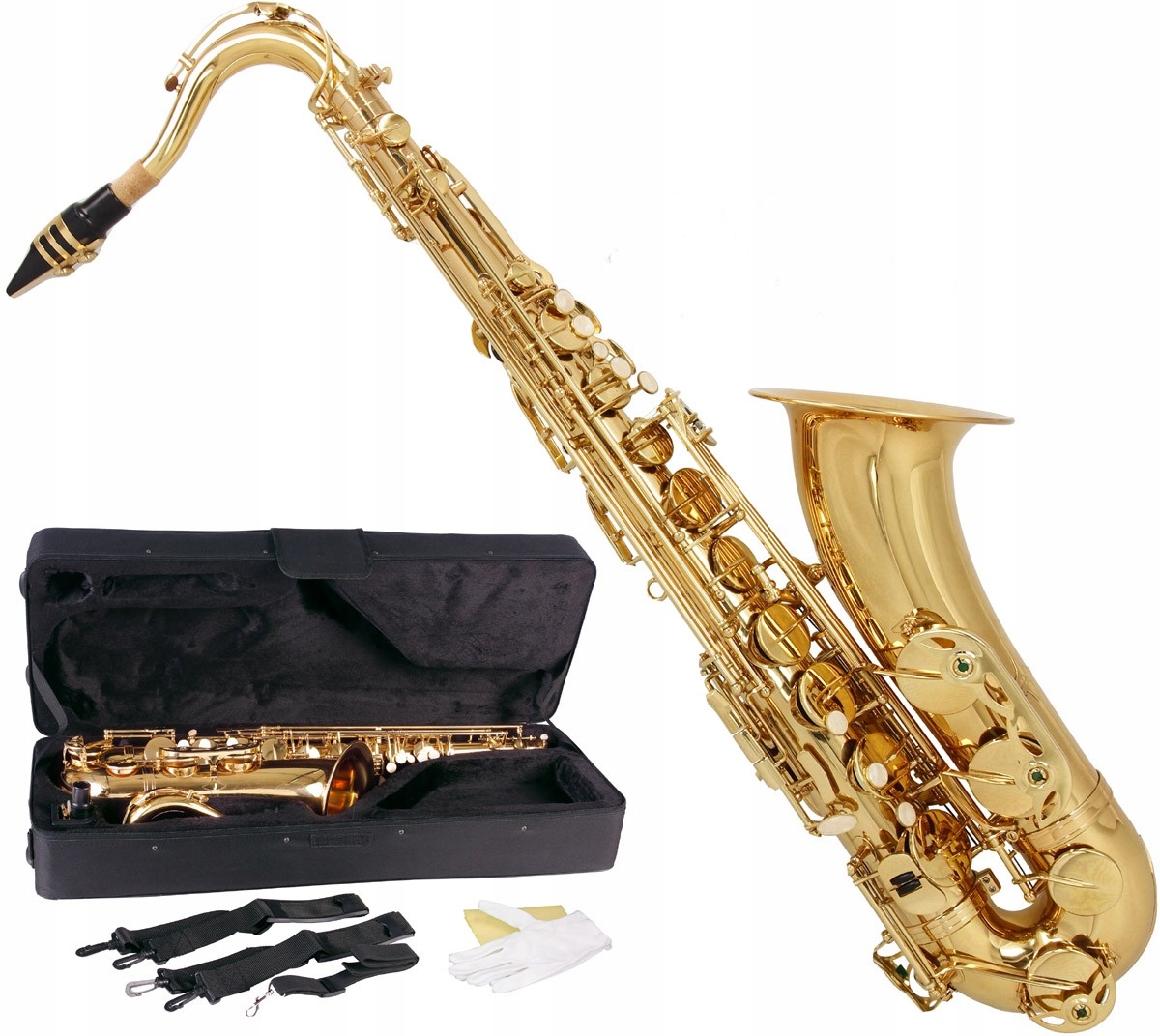 Tenorový saxofon Bb, B Fis MTST0011G M-tunes Zlatý