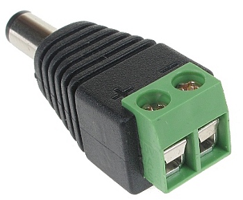 

Wtyk DC 2,1/5,5mm do zasilania kamer przemysł.