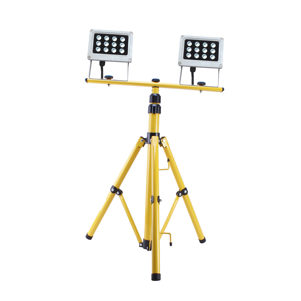 Oprawa halogenowa lampa na stojaku statywie 2 xLED