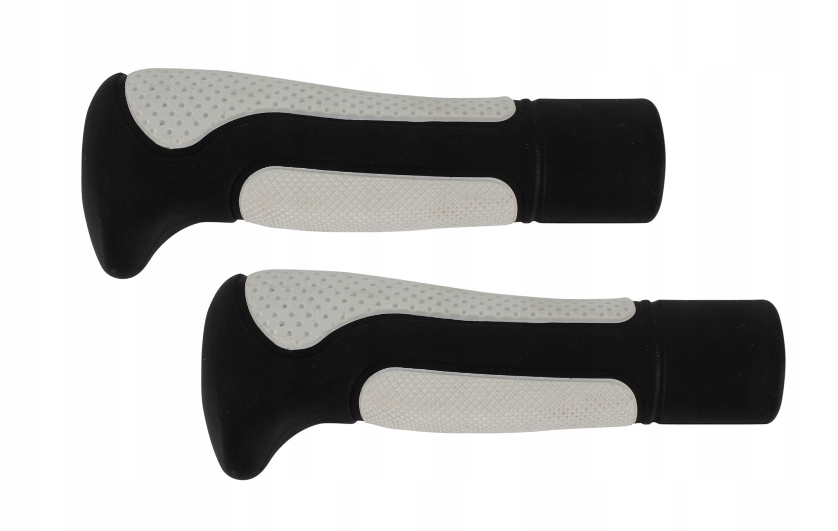 CHWYTY ROWEROWE KIEROWNICY GRIPY BIAŁE 138mm