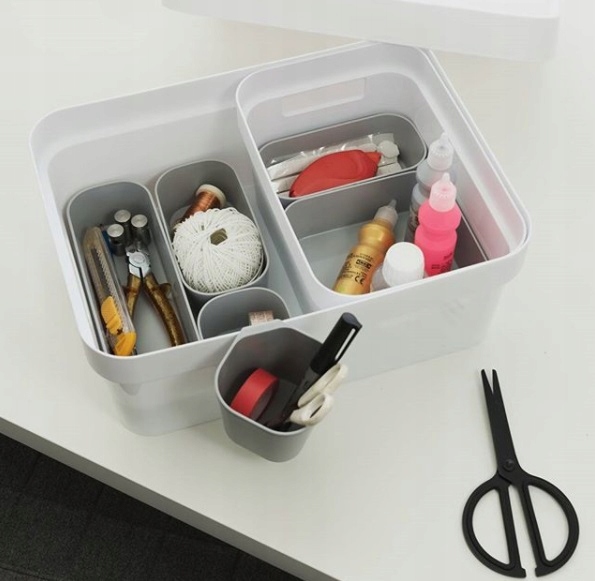 Organizer do szuflady Curver pojemnik Infinity XL Kolor odcienie szarości i srebra