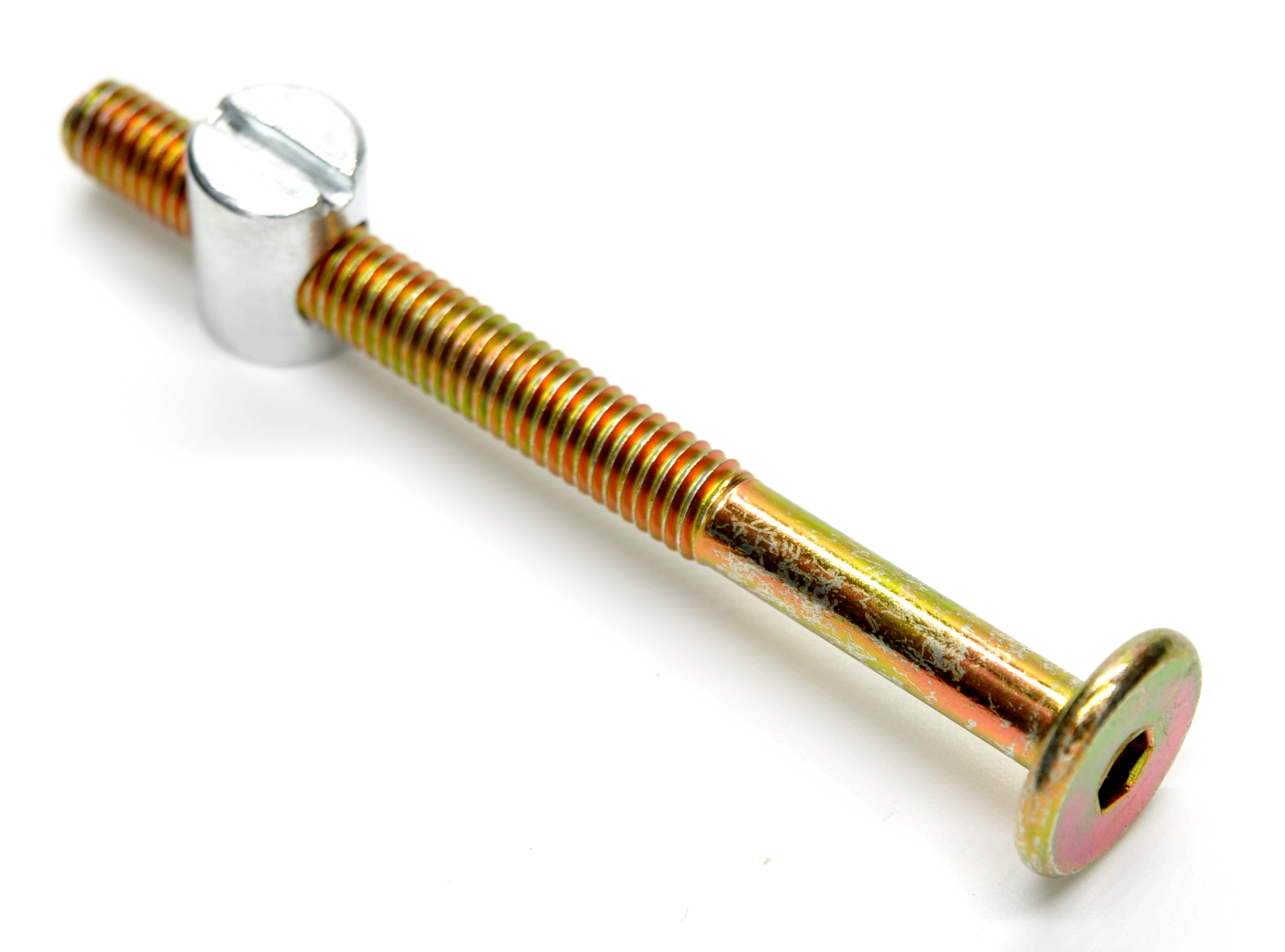 ZŁĄCZE MEBLOWE ŚRUBA SZWEDZKA OC.ŻÓŁTY M6x40 10SZT