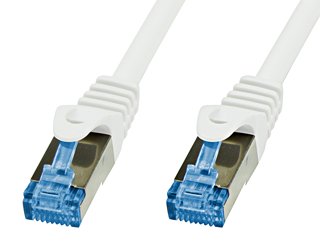Logilink CQ3031S Patchcord Cat.6A 10G S/ftp Pimf PrimeLine 1m biały