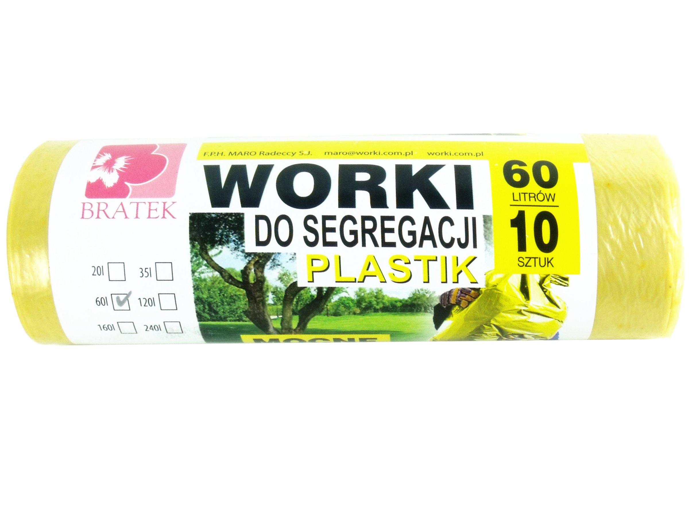 

Worki Do Segregacji Żółte Plastik 60L 10 Sztuk