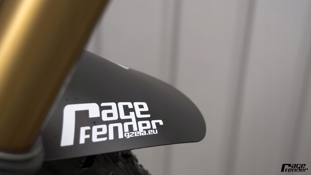 Błotnik RACE FENDER Classic Rzep - Czarny/Biały Rodzaj przedni