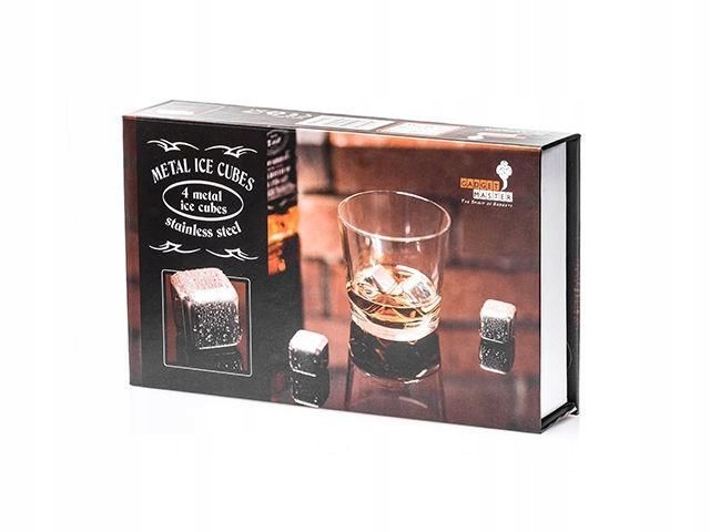 

Metalowe Kostki Do Drinków Do Whisky 4SZT G