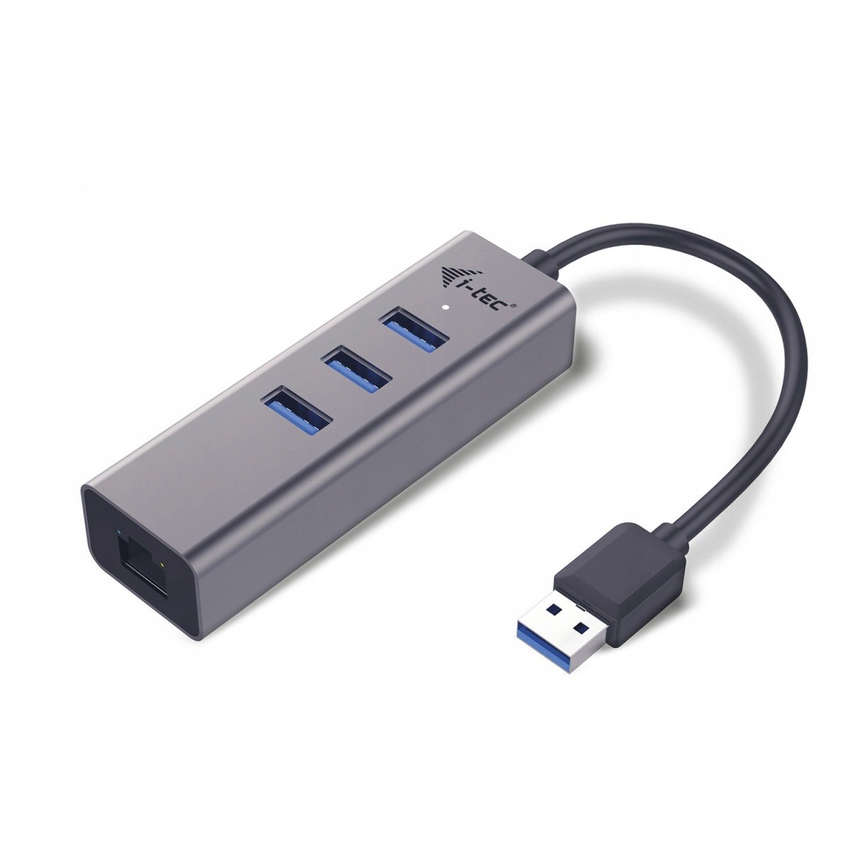 Karta Sieciowa Usb 3.0-LAN Gigabit+hub 3 porty Alu