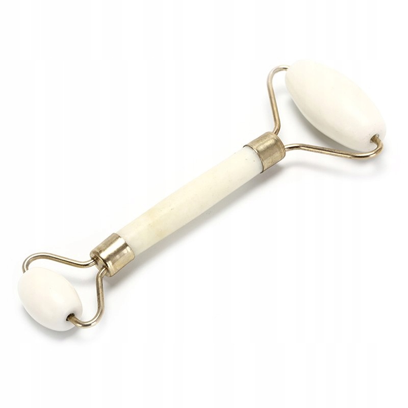 MASAŻER DO TWARZY Z JADEITU GUA SHA WAŁEK BIAŁY