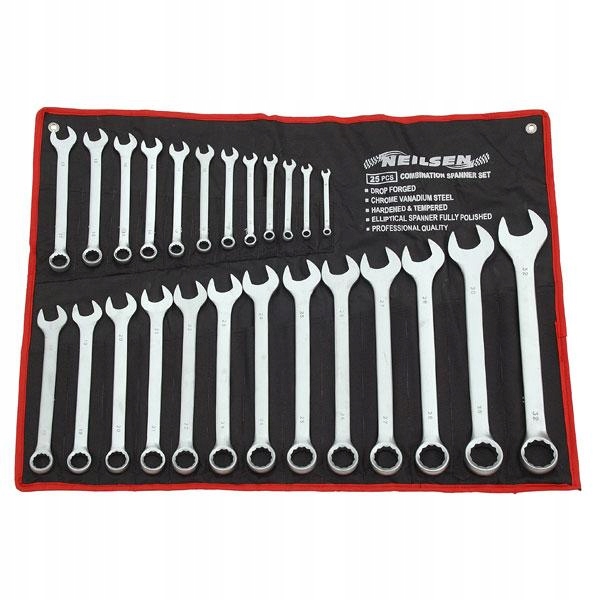 

Zestaw Kluczy Płasko-oczkowych 6-32 MM 25 el.