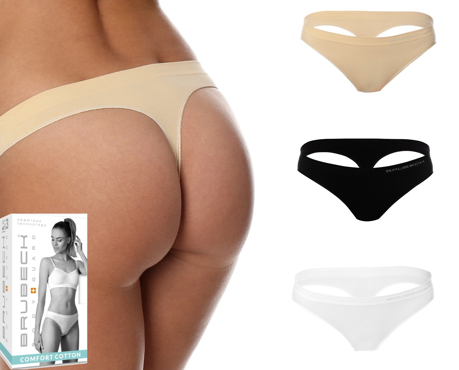 

Stringi Damskie Brubeck TH00182A r.S 3 szt trójpak