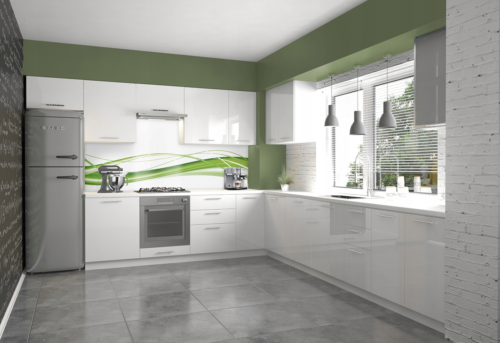 Szafka wisząca kuchenna 20 VENTO G-20/72 Biała Kolor mebla biały