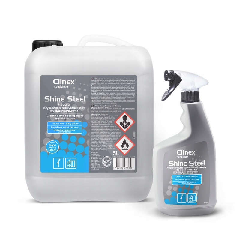 Clinex Shine Steel Płyn do stali nierdzewnej 650ml EAN (GTIN) 5907513273097