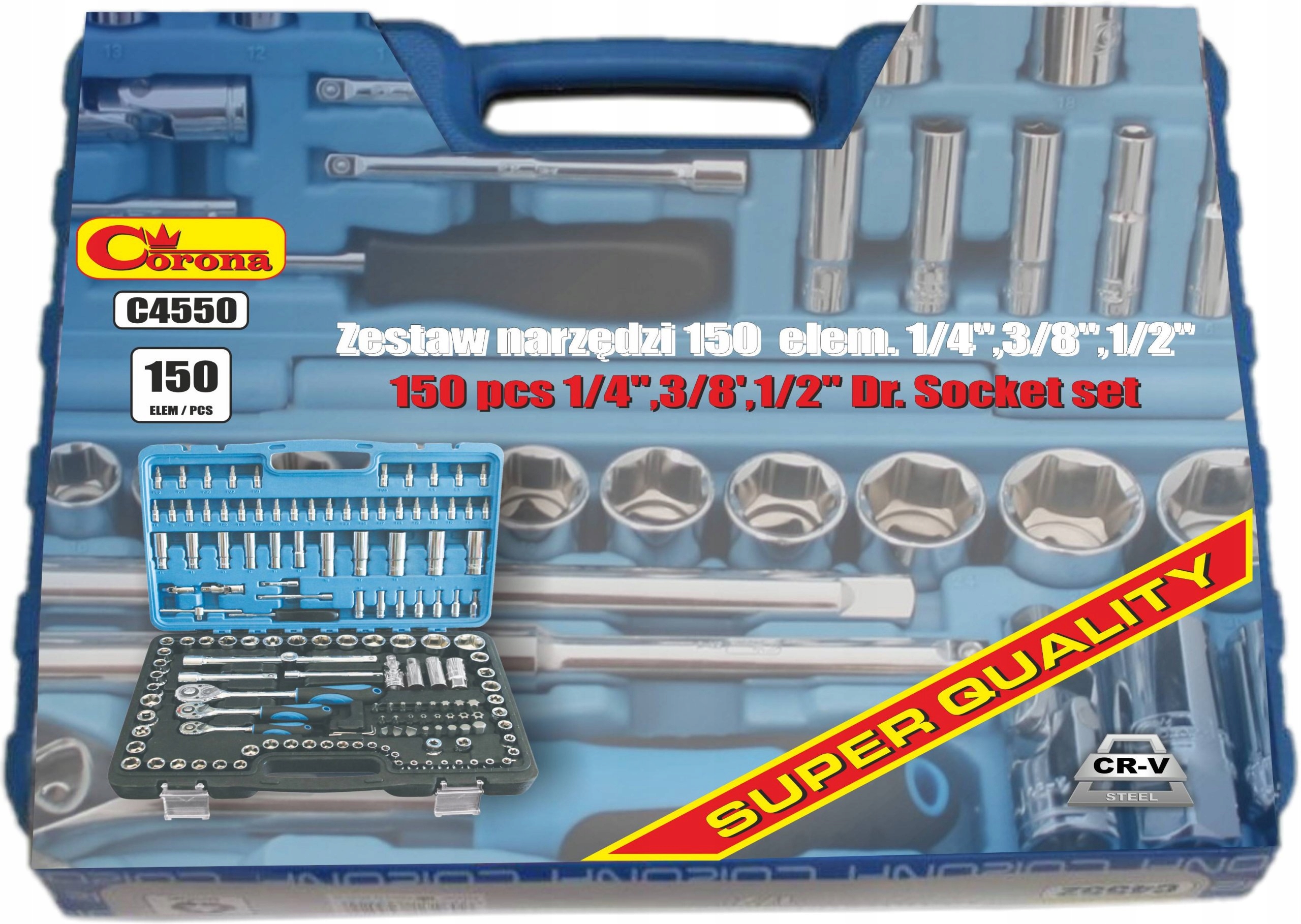 CORONA ZESTAW KLUCZY NASADOWYCH 150 C4550 Marka RICHMANN