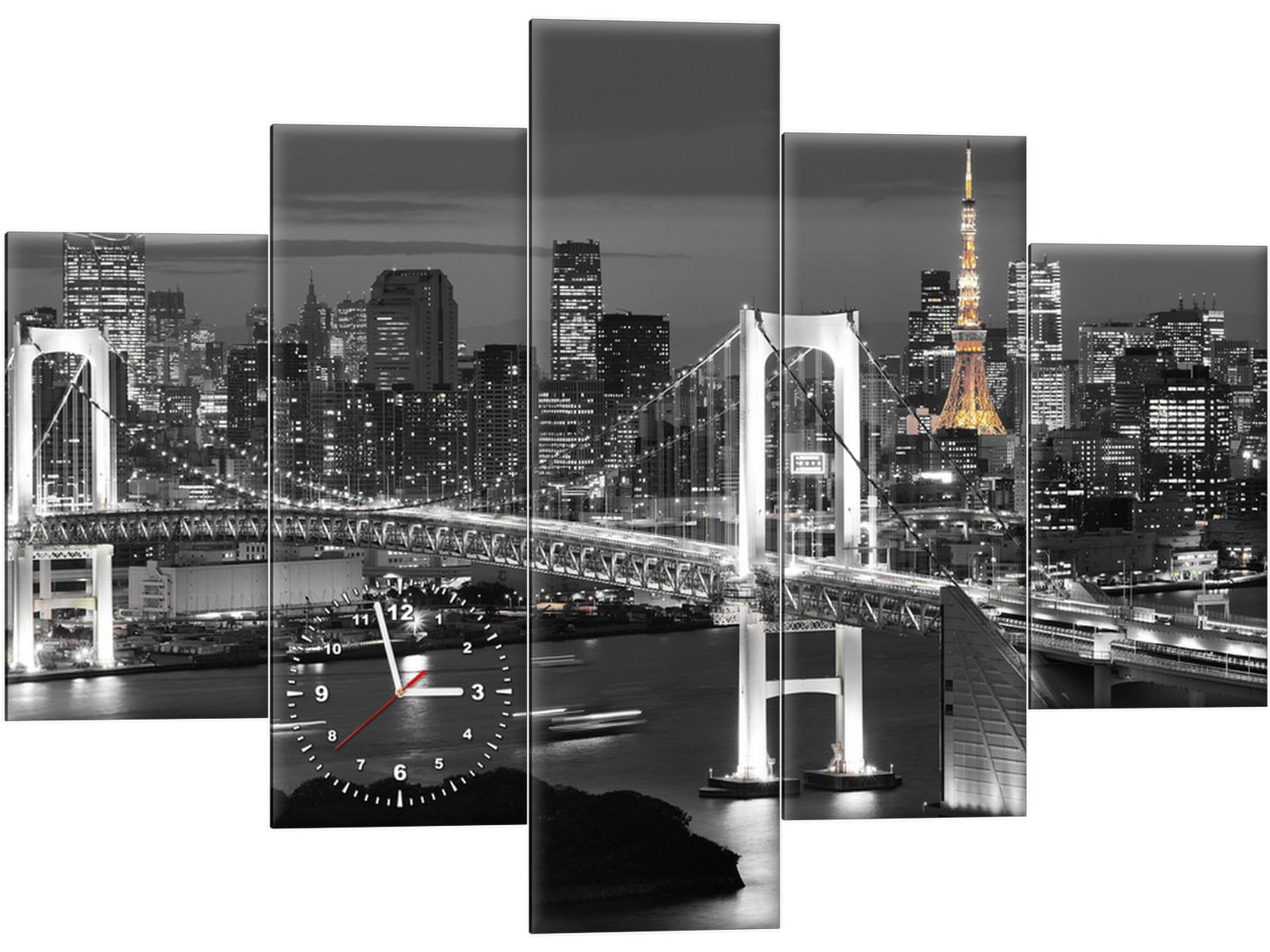 

Obraz z zegarem do salonu 150x105 ciekawy stylowy