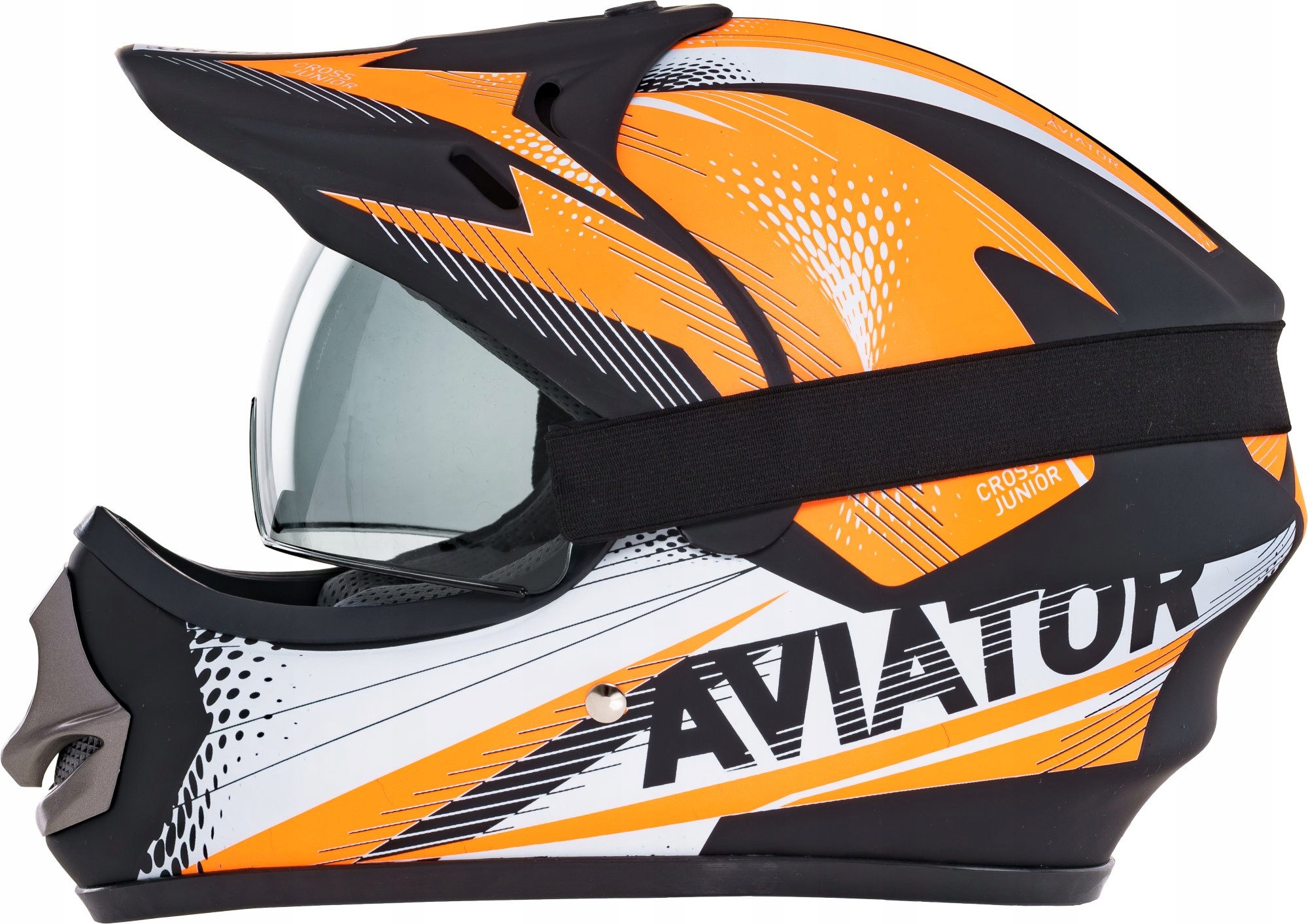 KASK CROSSOWY DZIECIĘCY ENDURO MOTOR GOGLE BLENDA