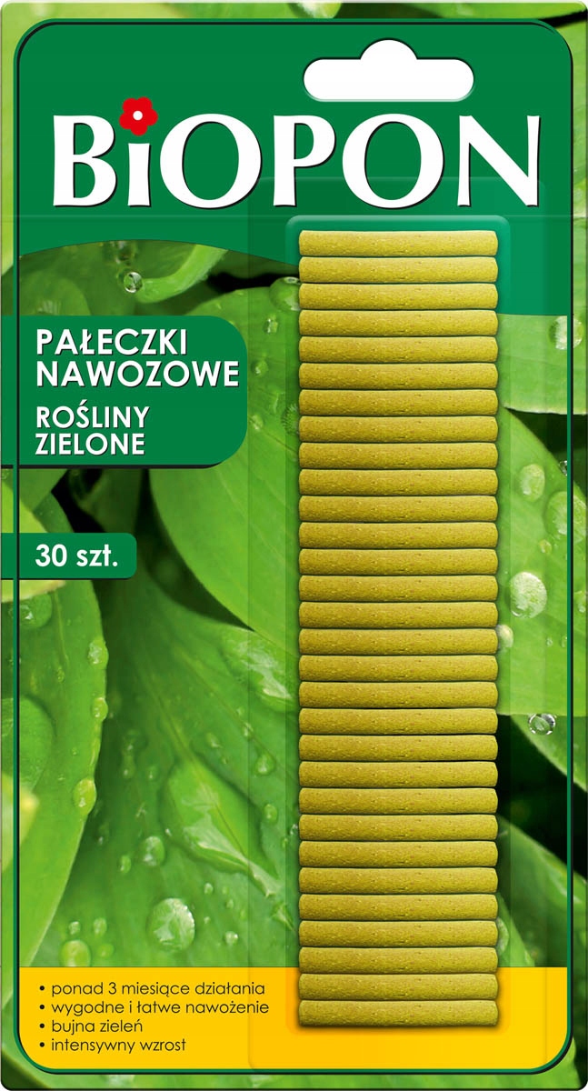 

Biopon pałeczki do roślin zielonych 30szt.