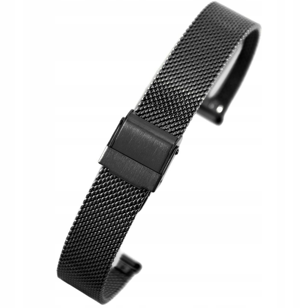 Czarna Bransoleta siatka mesh PACIFIC PVD 12mm