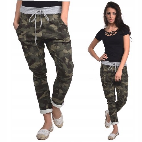 

Włosie Spodnie dresowe Moro miejski styl Uni