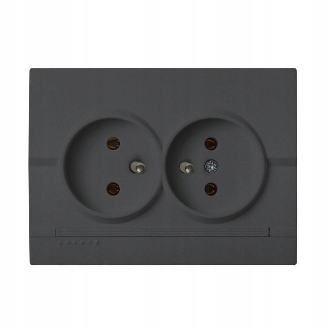 

Gniazdo zasilające kpl Gnd Logi grafitowe Kanlux