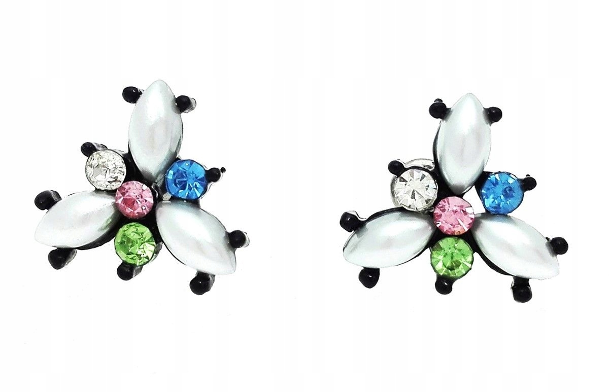 

Kolczyki kwiaty wielokolorowy kryształowy