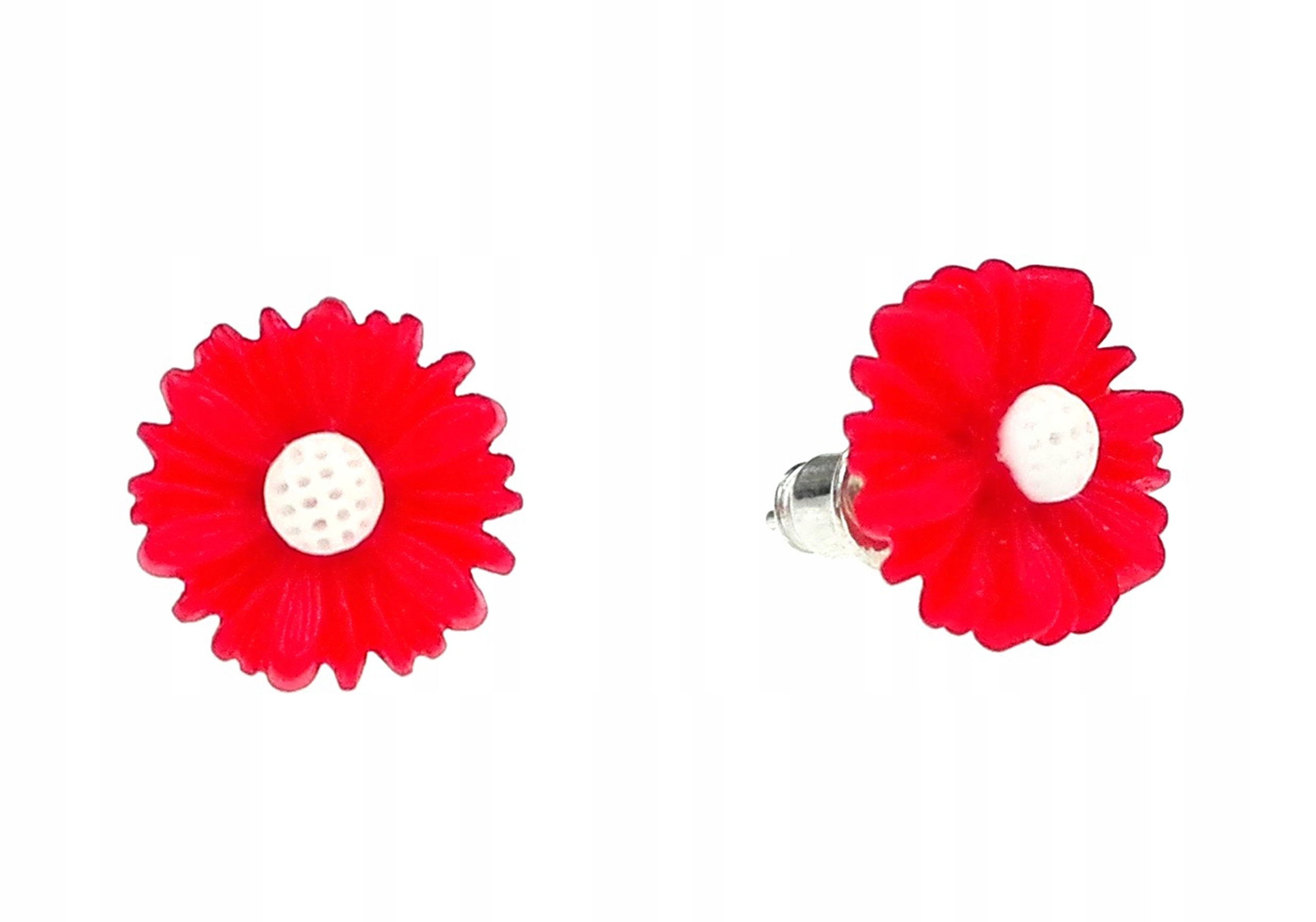

Kolczyki kwiaty stokrotki czerwone daisy