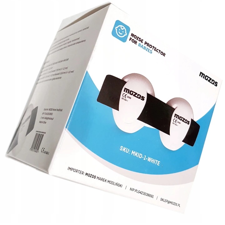 SŁUCHAWKI WYCISZAJĄCE DLA DZIECI NIEMOWLĄT PRZECIWHAŁASOWE OCHRONNE Kod producenta MKID-1-WHITE