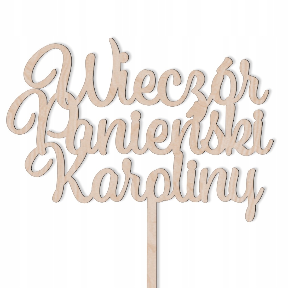 TOPPER DEKORACJA TORT WIECZÓR PANIEŃSKI NAPIS IMIĘ