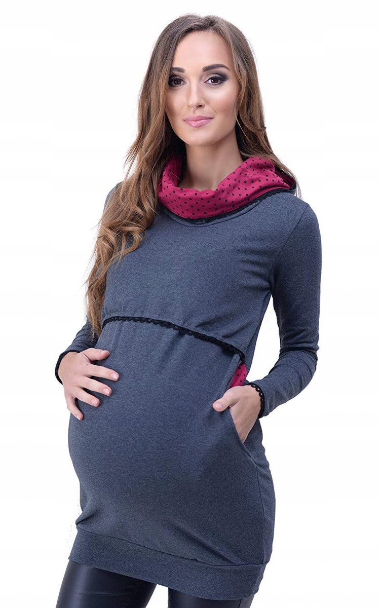 

Bluza ciążowa i do karmienia Ellie grafitowa L