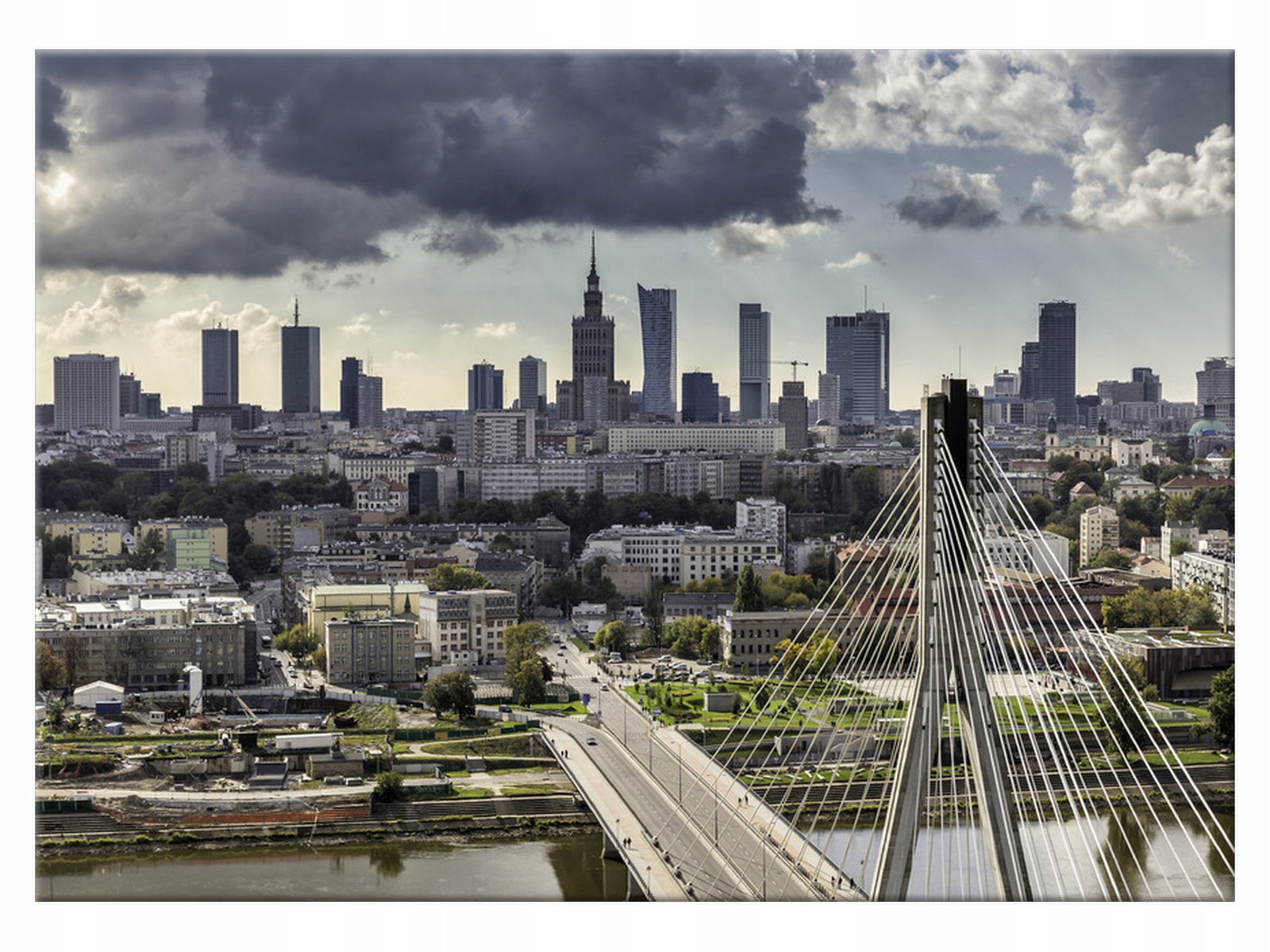 

Obraz Pejzaż Panorama Warszawy 70x50 Miasto