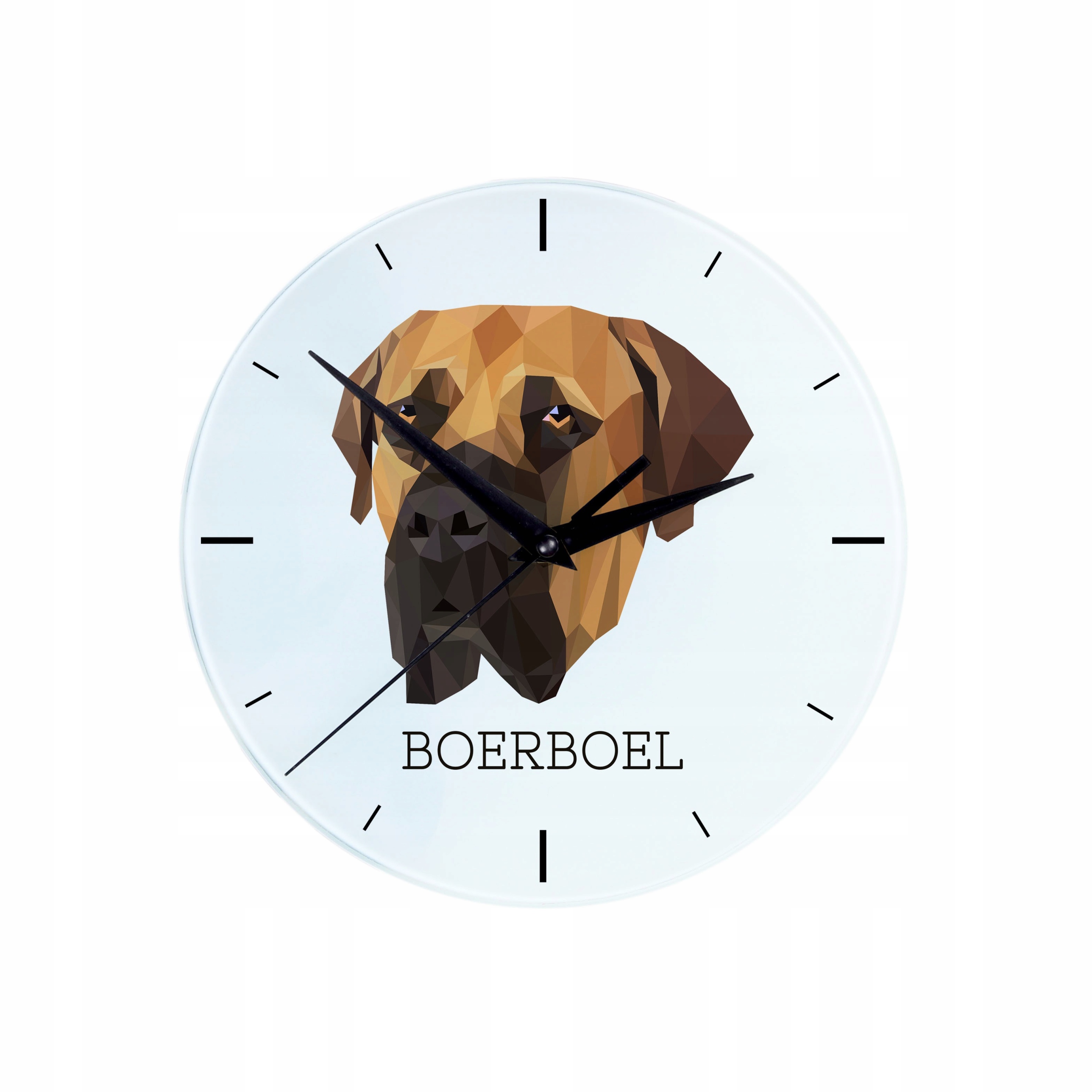 

Boerboel pies geometryczny Zegar ścienny