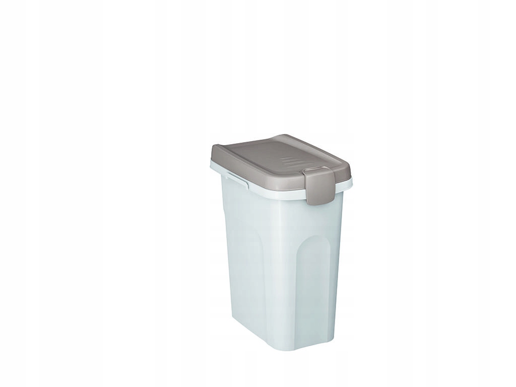 Levně Tl koš na krmivo Nádoba na potraviny bílá/světle hnědá 15L 6kg (474346)