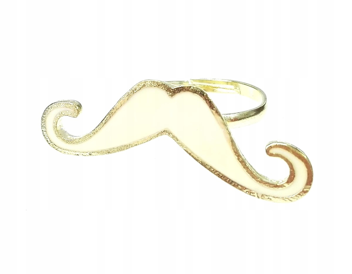 

Pierścionek wąsy moustache hipster vintage trend